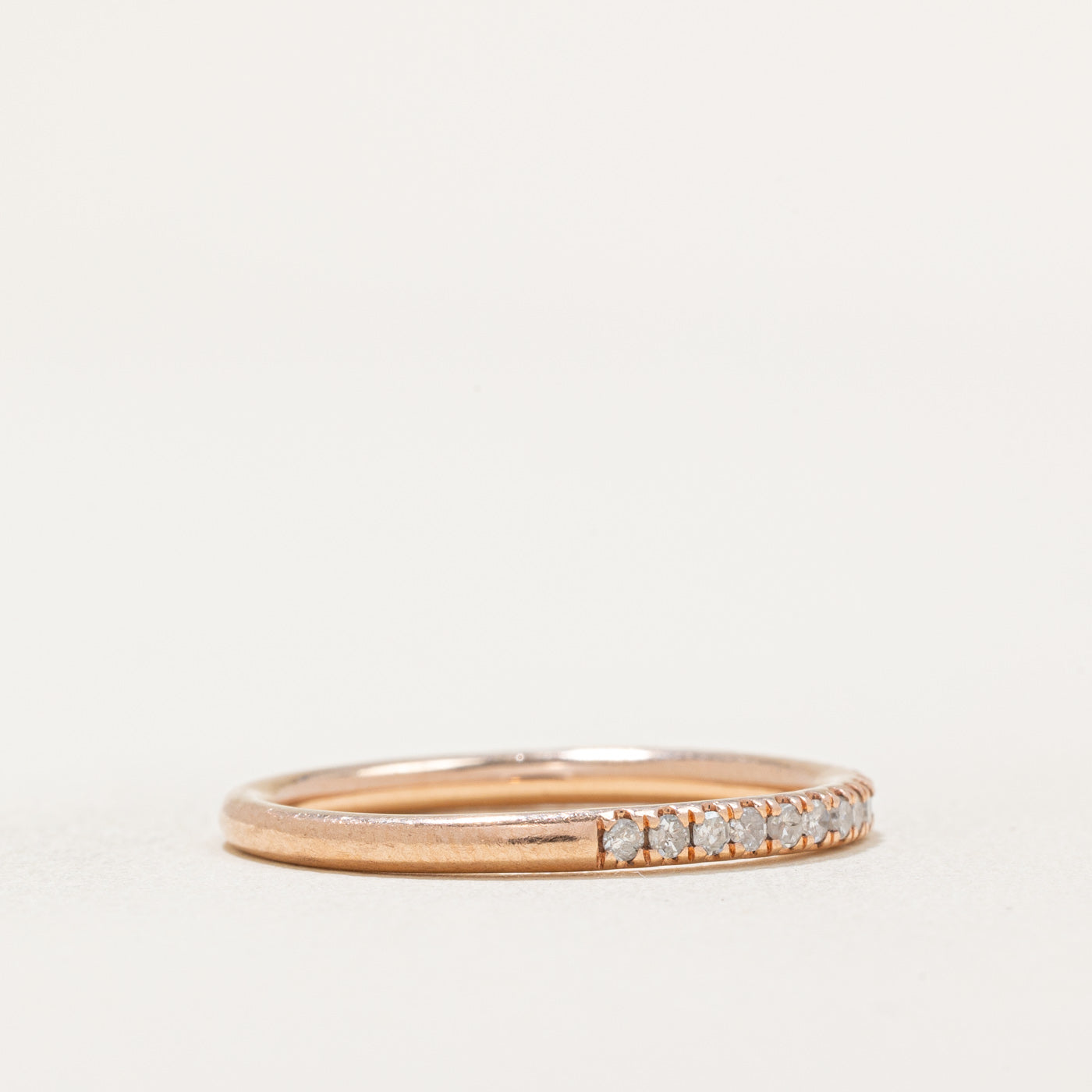 Rose Gold Semi Eternity Diamond Band | 0.27ctw | SZ 8.25