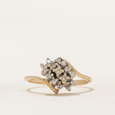 Diamond Cluster Bypass Ring | 0.16ctw | SZ 4.75