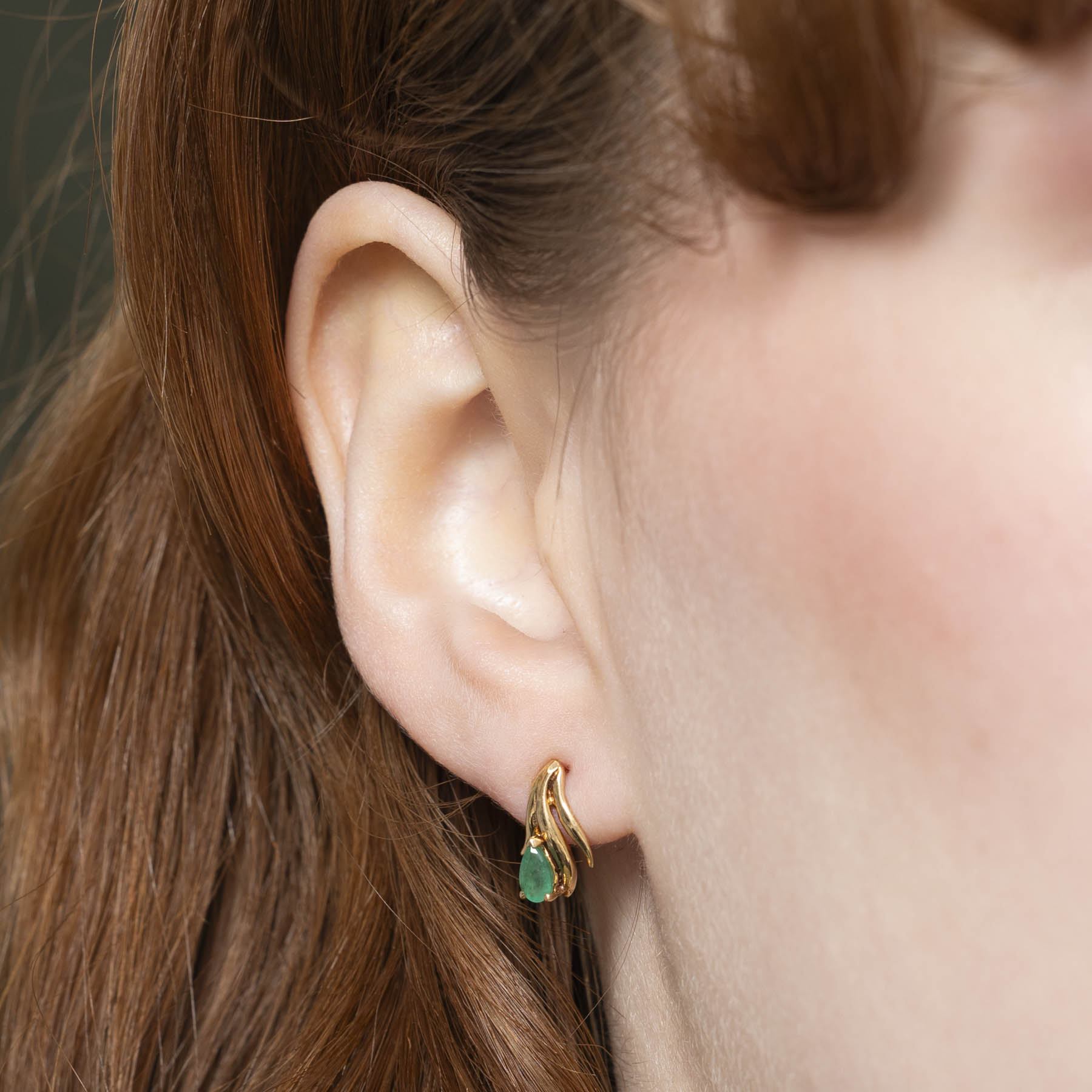 14k Emerald Stud Earrings | 0.36ctw