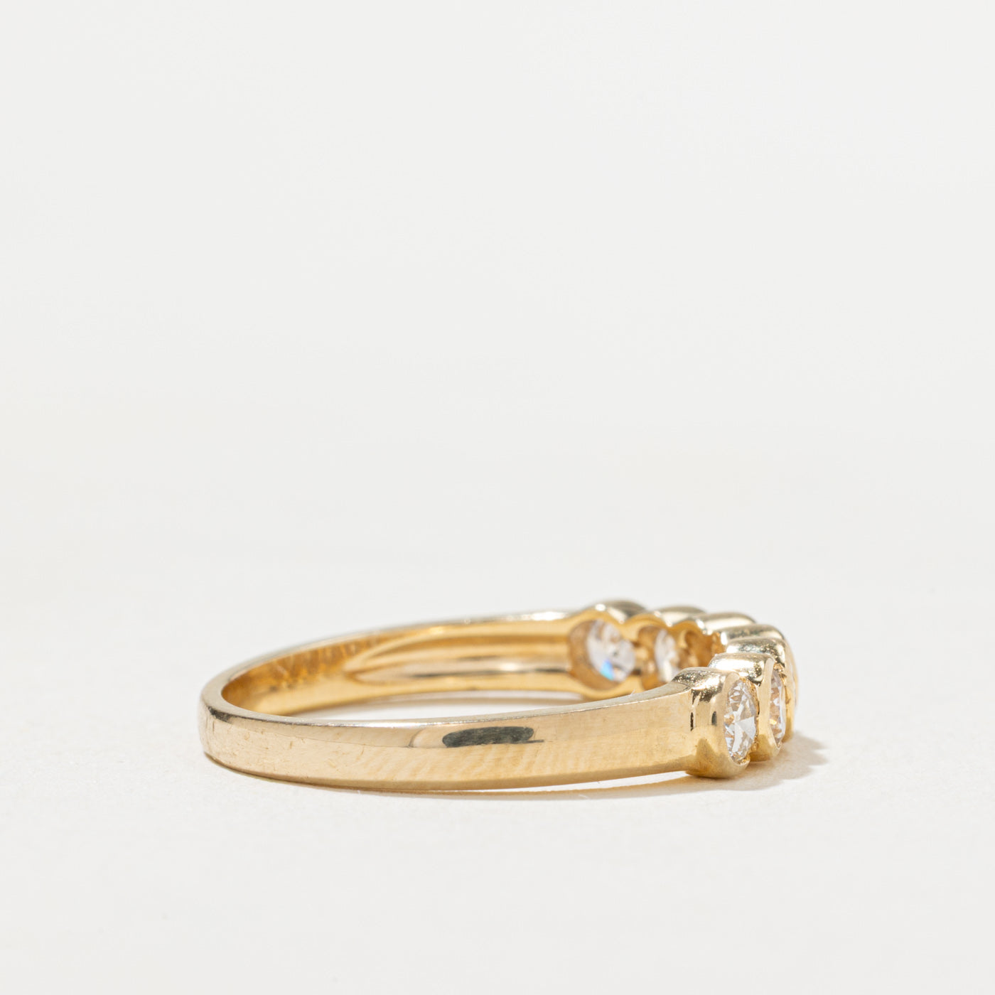 Bague sertie de sept diamants | 0,55 ct au total | Taille 6,5