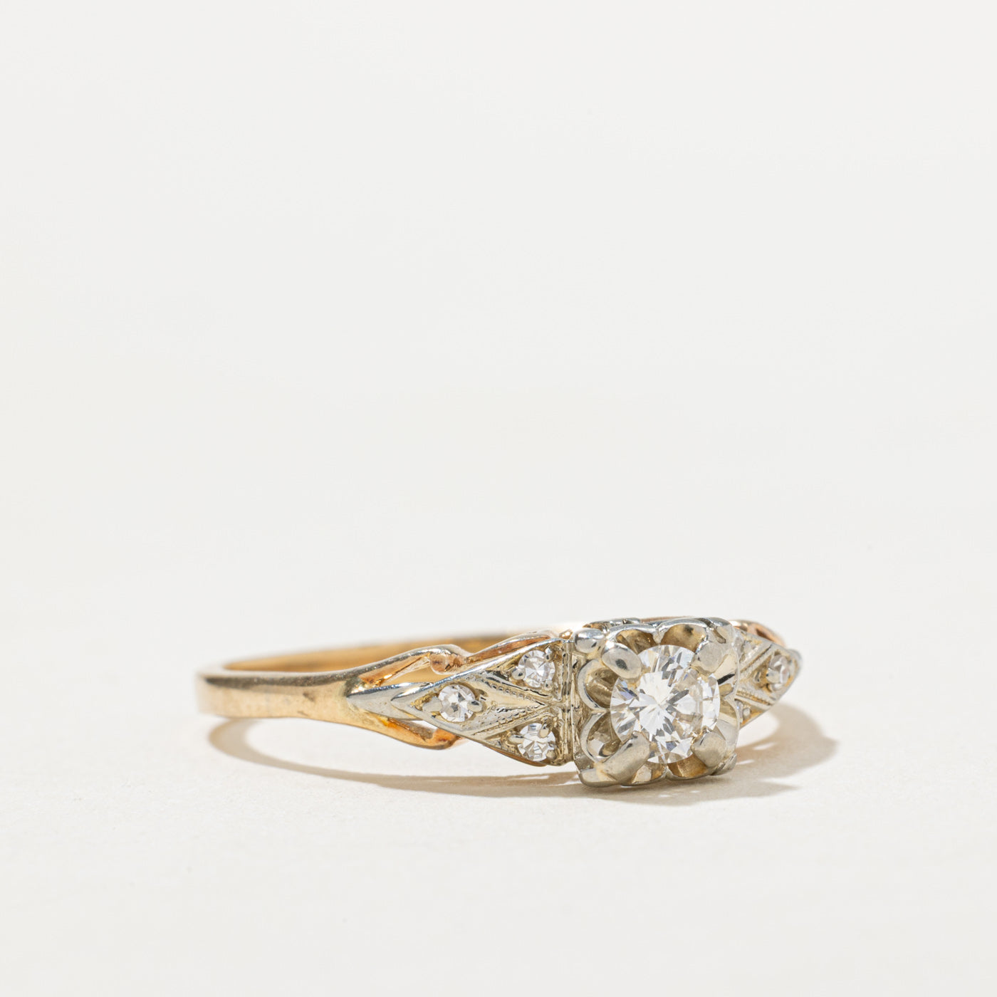 Vintage Diamond Engagement Ring | 0.25ctw | SZ 8.25