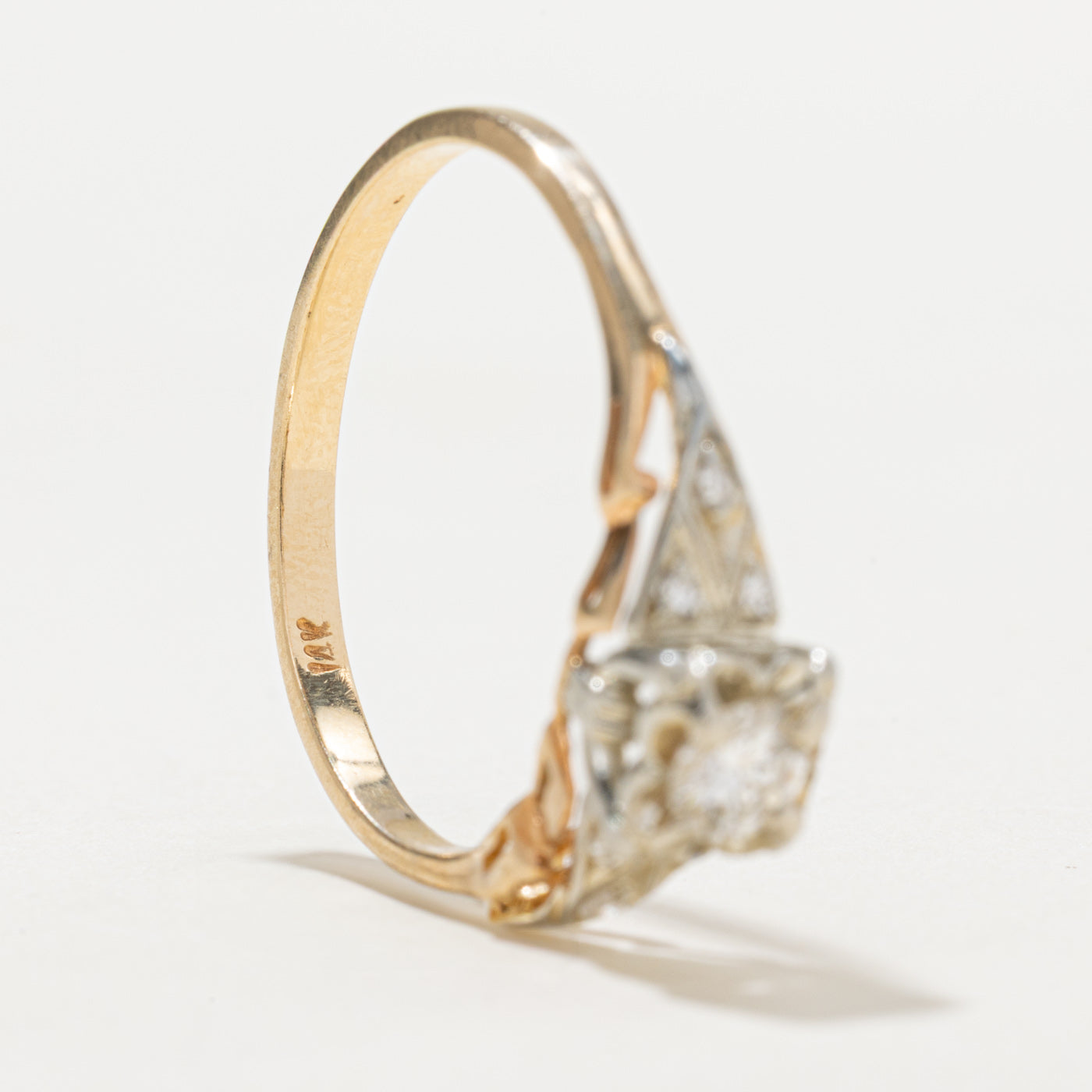 Vintage Diamond Engagement Ring | 0.25ctw | SZ 8.25