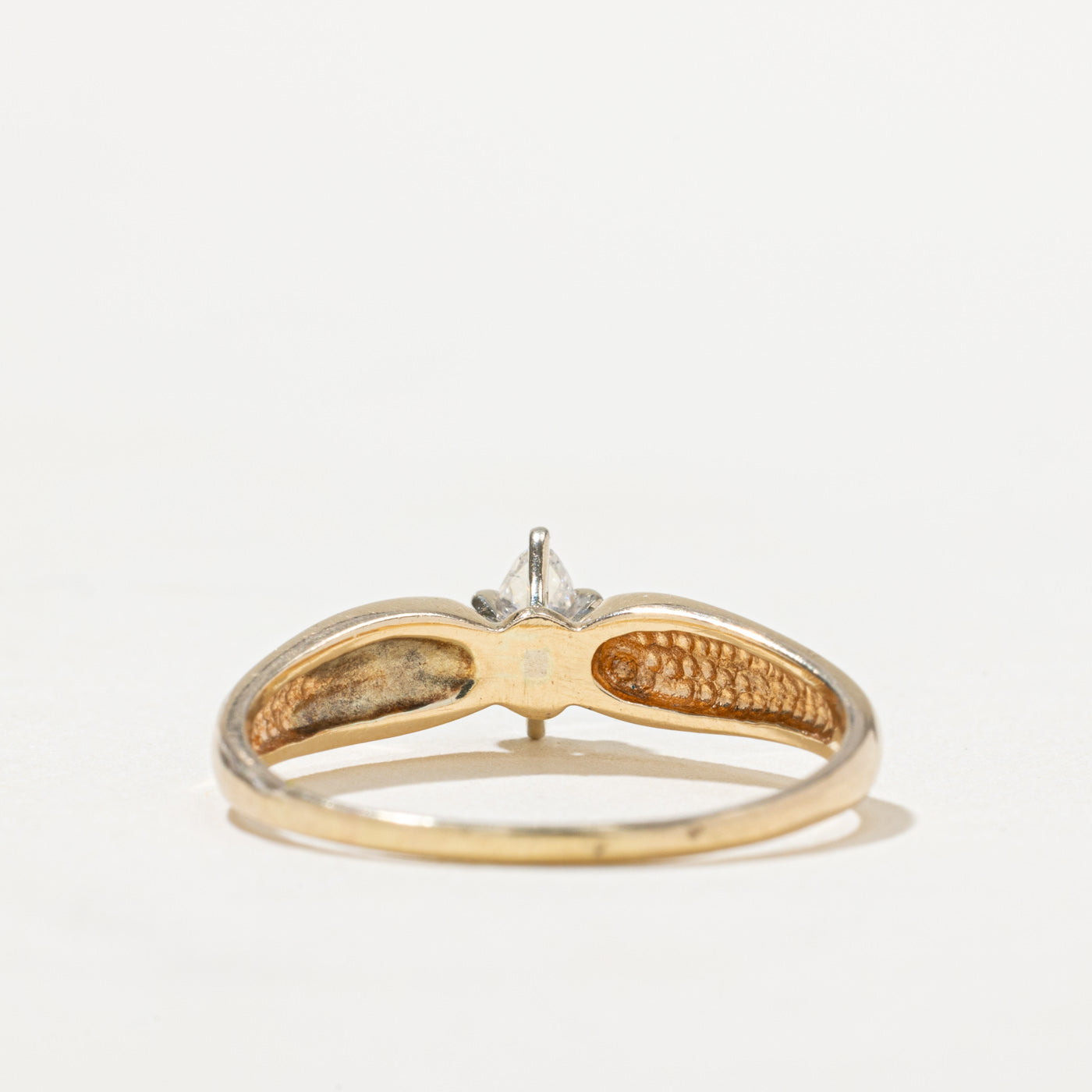 Bague en diamant taille marquise | 0,22 ct | Taille 8,75