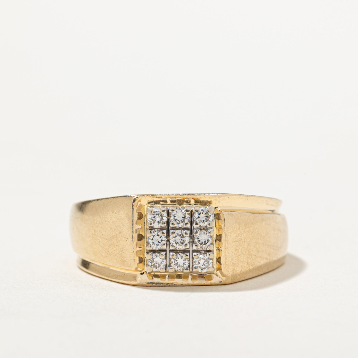 Diamond Grid Band | 0.22ctw | SZ 9.5