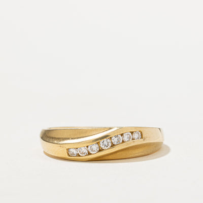 Seven Stone Diamond Wave Ring | 0.18ctw | SZ 9.75