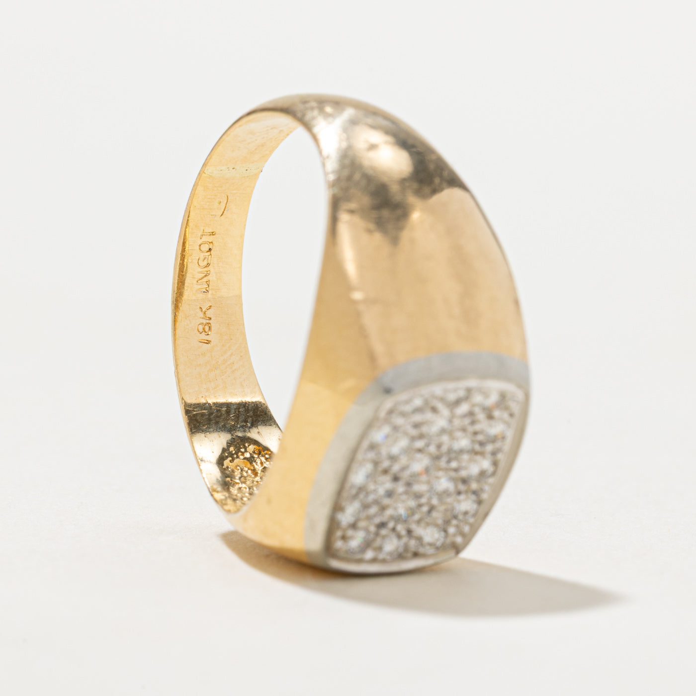 Diamond Cluster Signet Ring | 0.15ctw | SZ 8