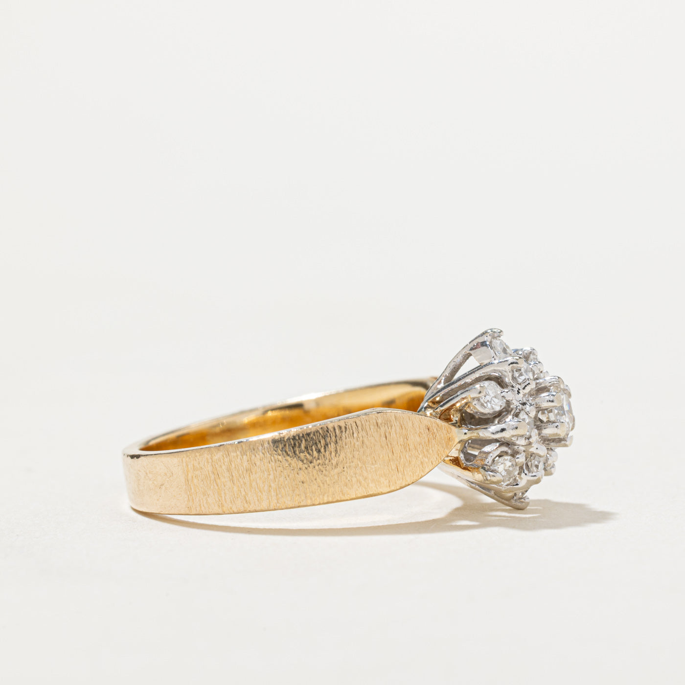 Diamond Cluster Reverse Tapered Ring | 0.29ctw | SZ 6