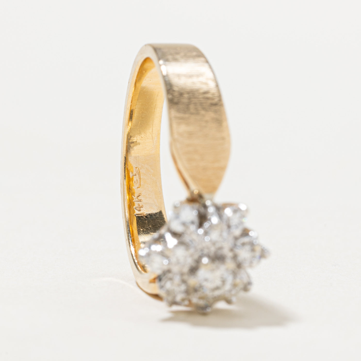 Diamond Cluster Reverse Tapered Ring | 0.29ctw | SZ 6