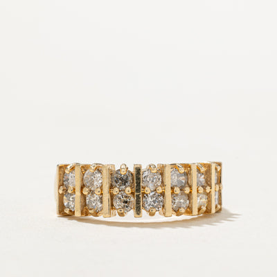 Multi Column Diamond Ring | 0.84ctw | SZ 6.25