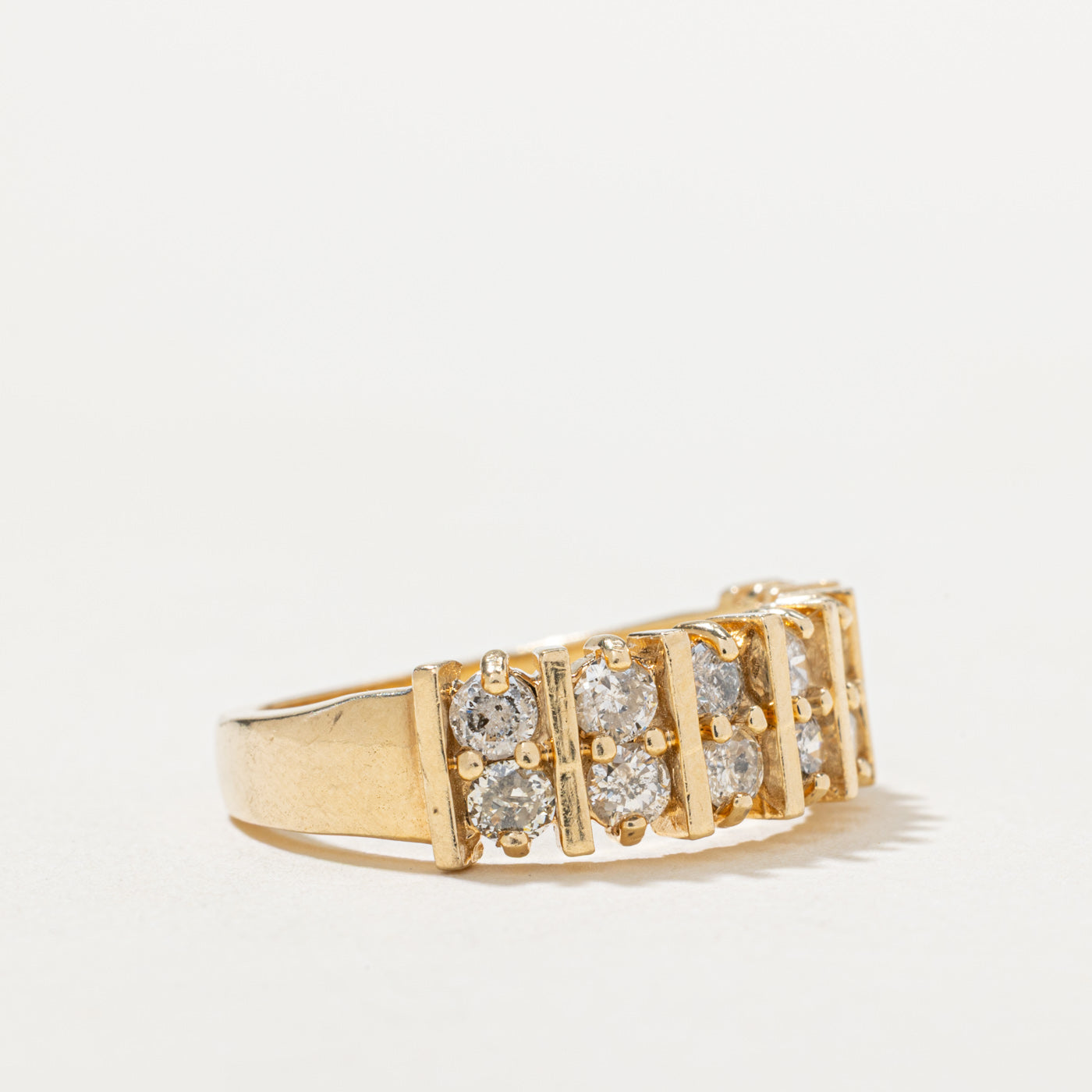 Multi Column Diamond Ring | 0.84ctw | SZ 6.25