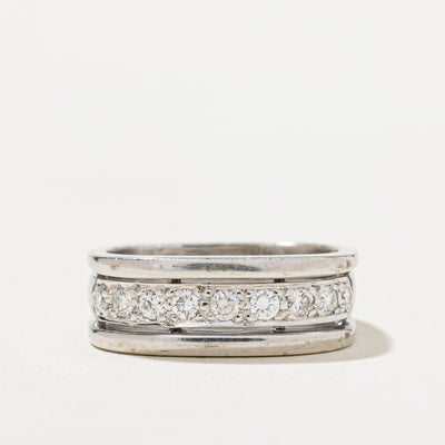 Soft Square Semi Eternity Diamond Band | 0.27ctw | SZ 4.75