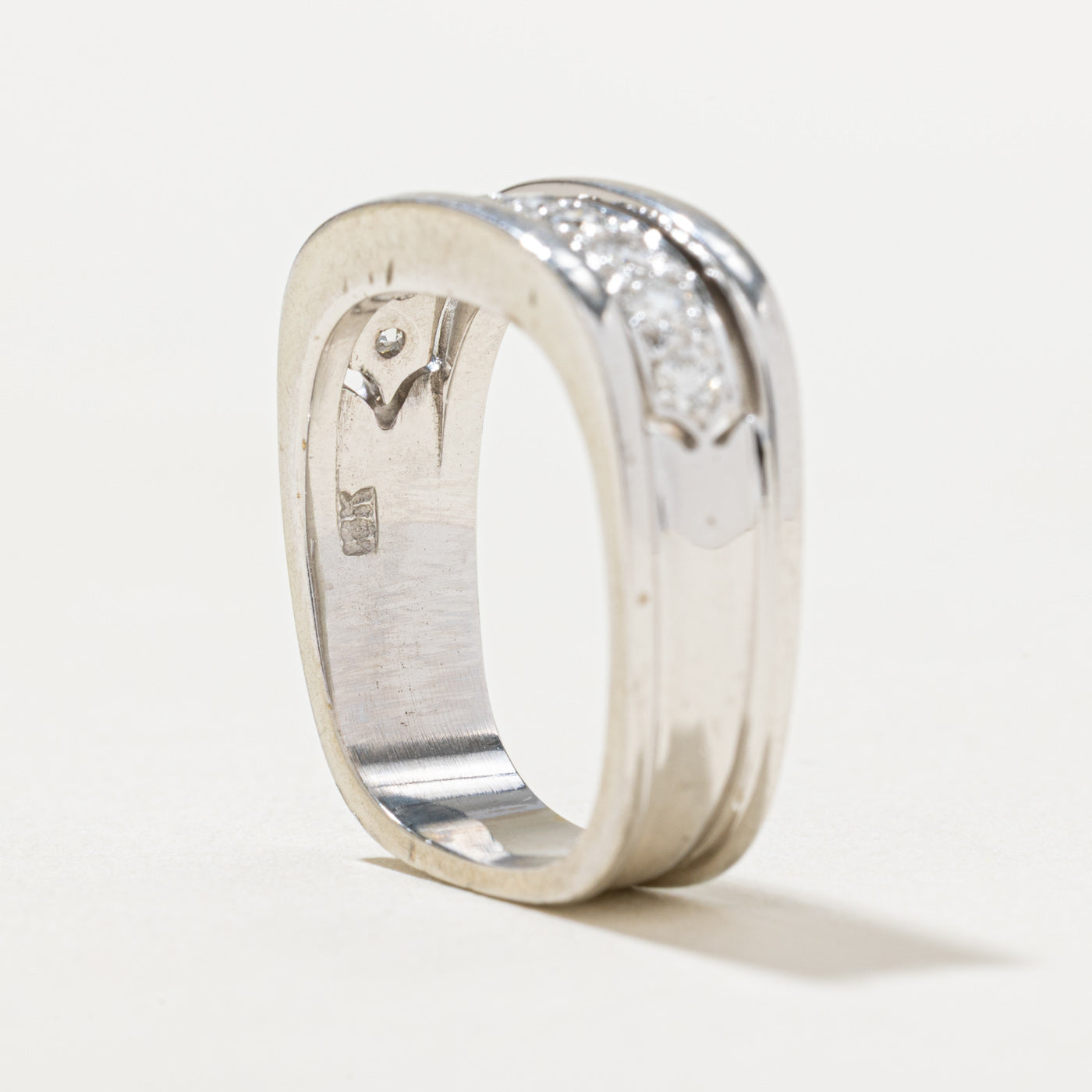 Soft Square Semi Eternity Diamond Band | 0.27ctw | SZ 4.75