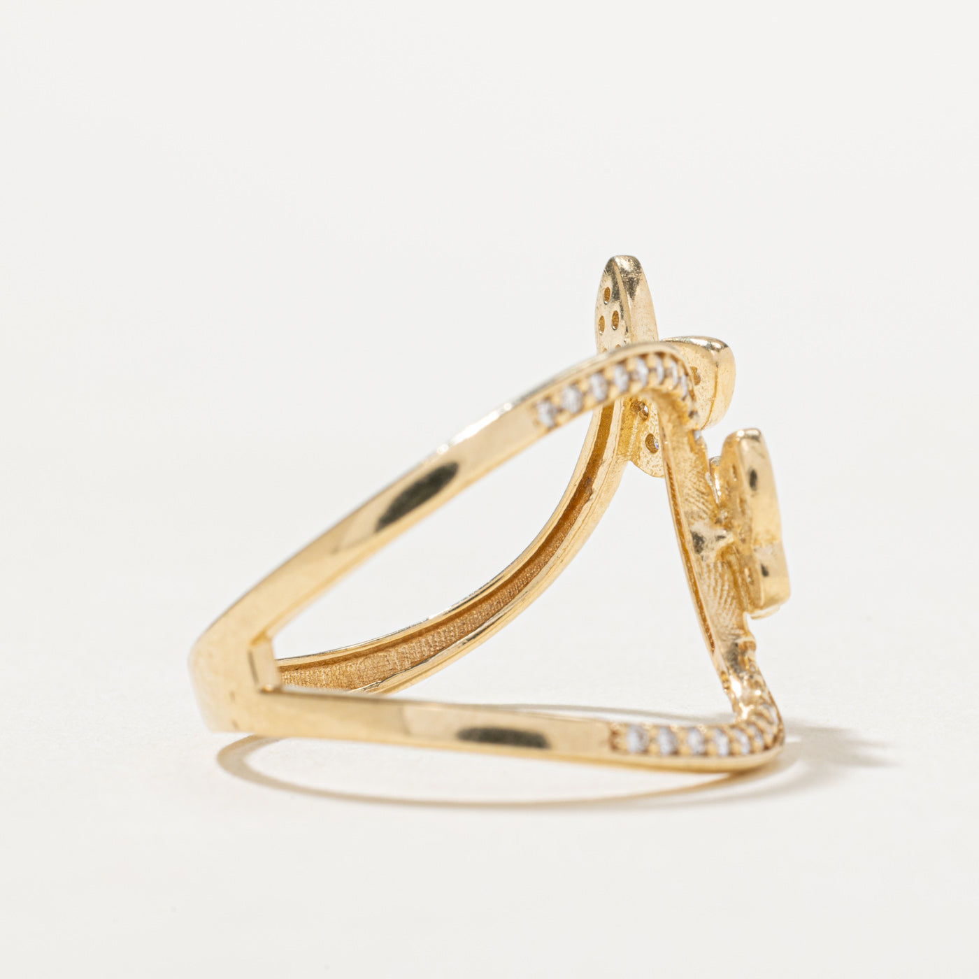 Bague papillon en diamant | 0,24 ct | Taille 7,5