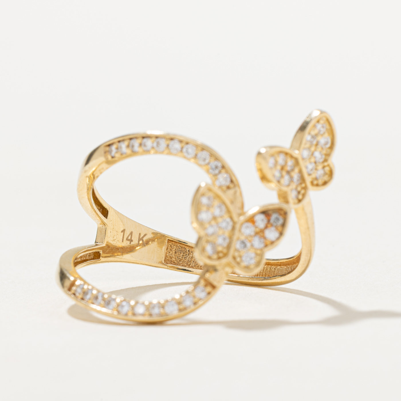 Bague papillon en diamant | 0,24 ct | Taille 7,5