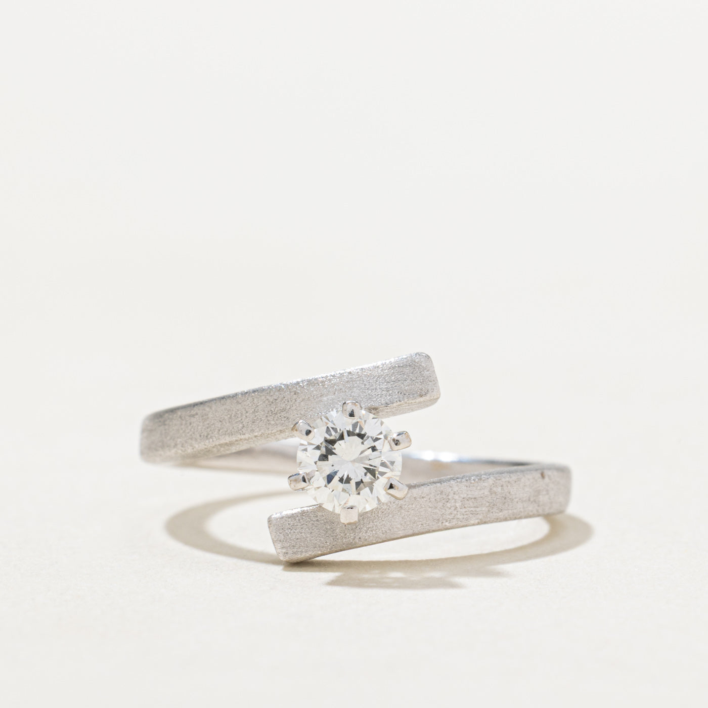 Solitaire Diamond Bypass Ring | 0.27ct | SZ 4.5