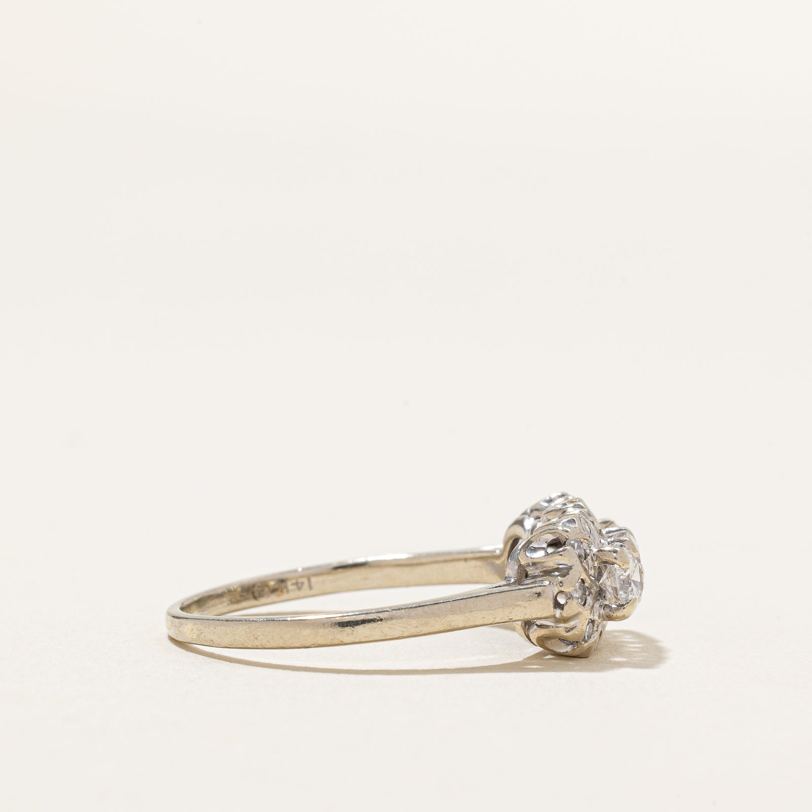 Triple Halo Diamond Ring | 0.63ctw | SZ 7.25
