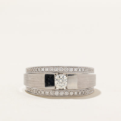 Tension Set Diamond Euro Shank Ring | 0.69ctw | SZ 8