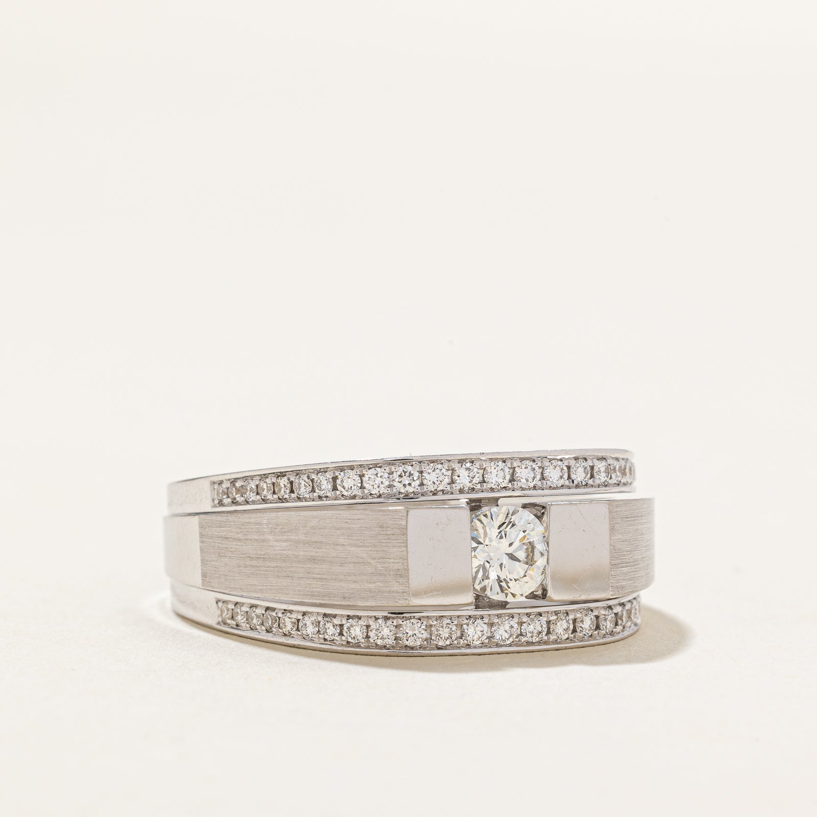 Tension Set Diamond Euro Shank Ring | 0.69ctw | SZ 8