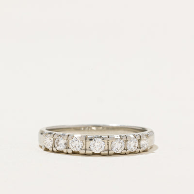 19K Diamond Semi Eternity Band | 0.42ctw | SZ 7.5