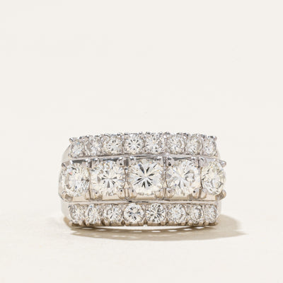 Triple Row Diamond Cocktail Ring | 1.90ctw | SZ 5.25