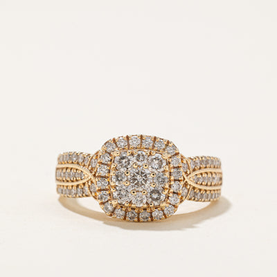 'Michael Hill' Halo Diamond Cluster Ring | 1.00ctw | SZ 7.5