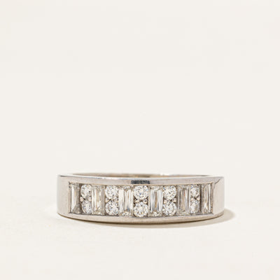 Mixed Cut Semi Eternity Diamond Band | 0.84ctw | SZ 8.25