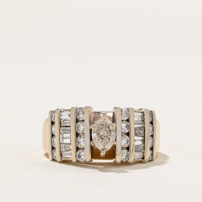 Marquise Cut Diamond Accented Engagement Ring | 1.47ctw | SZ 6.75