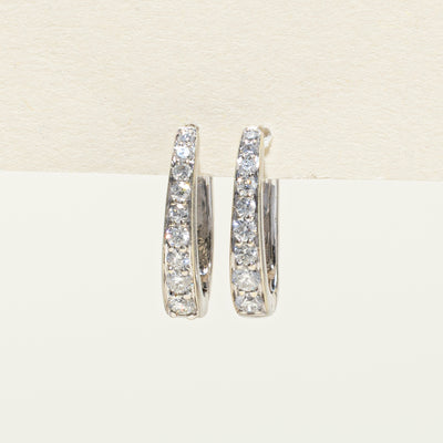 10K Diamond Huggie Earrings | 0.47ctw