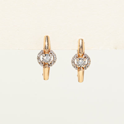 Diamond Halo Stud Earrings | 0.12ctw