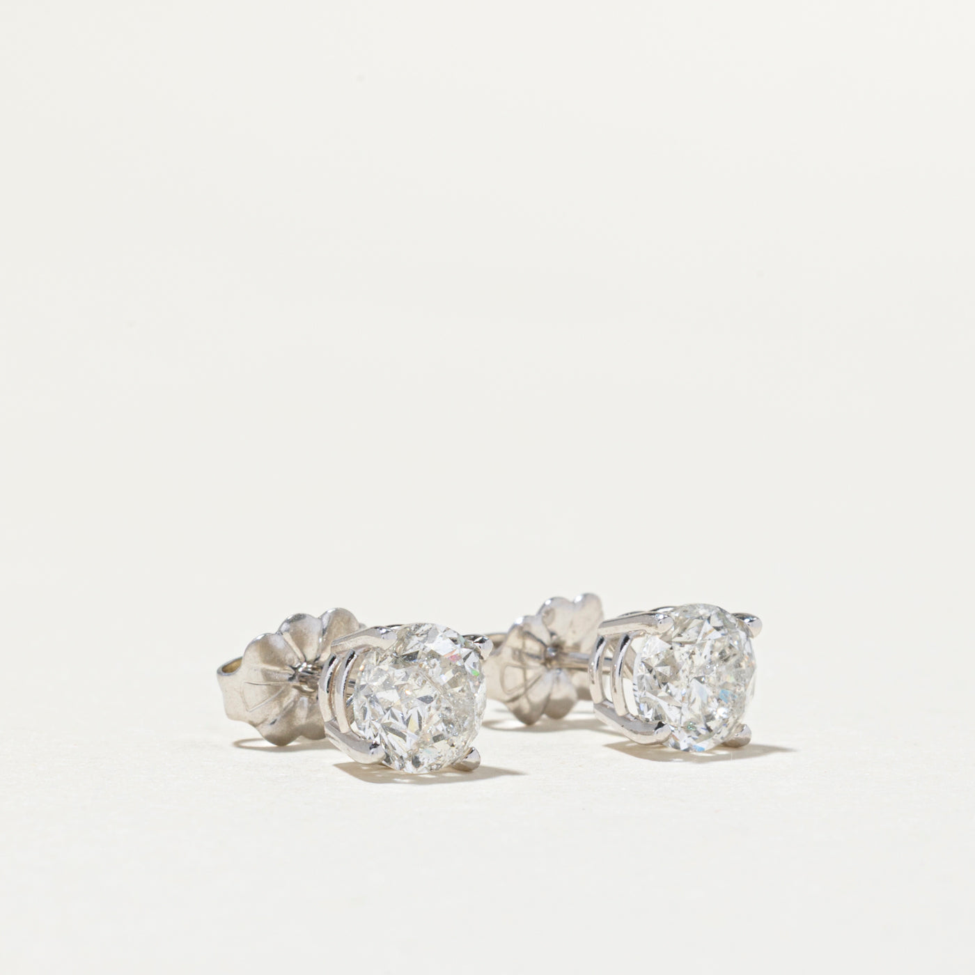 14K Diamond Stud Earrings | I2 G/H | 1.56ctw