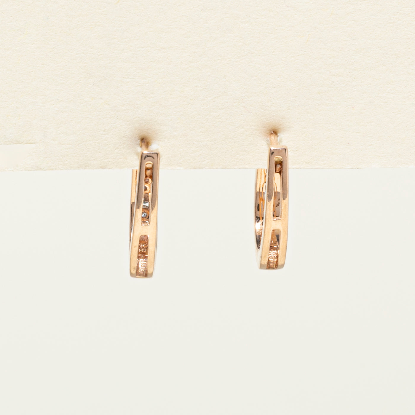 10K Diamond Huggie Earrings | 0.14ctw