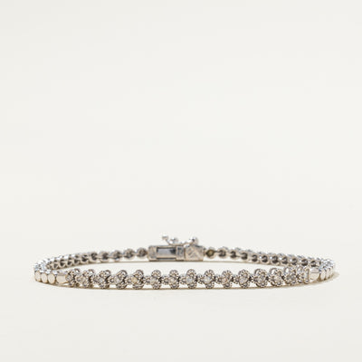 Diamond Circle Link Bracelet | 0.13ctw | 6.75