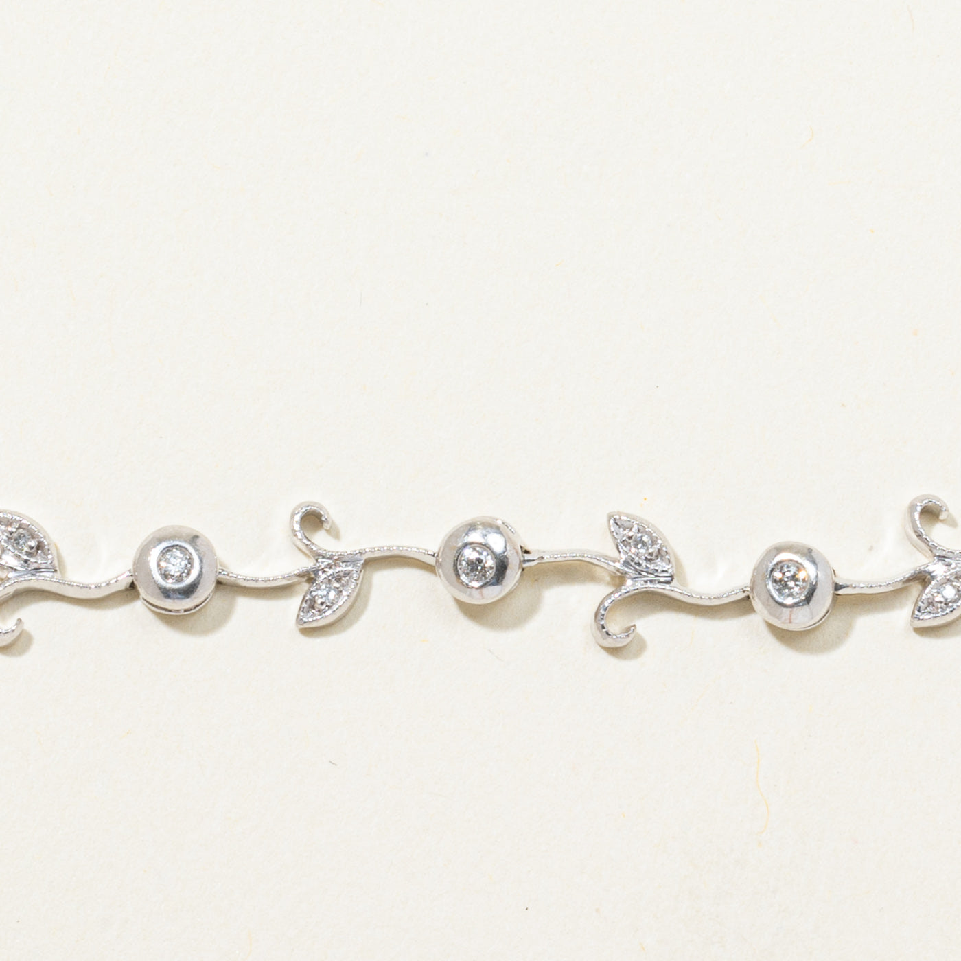Diamond Leaf Vine Design Bracelet | 0.25ctw | 7.25"