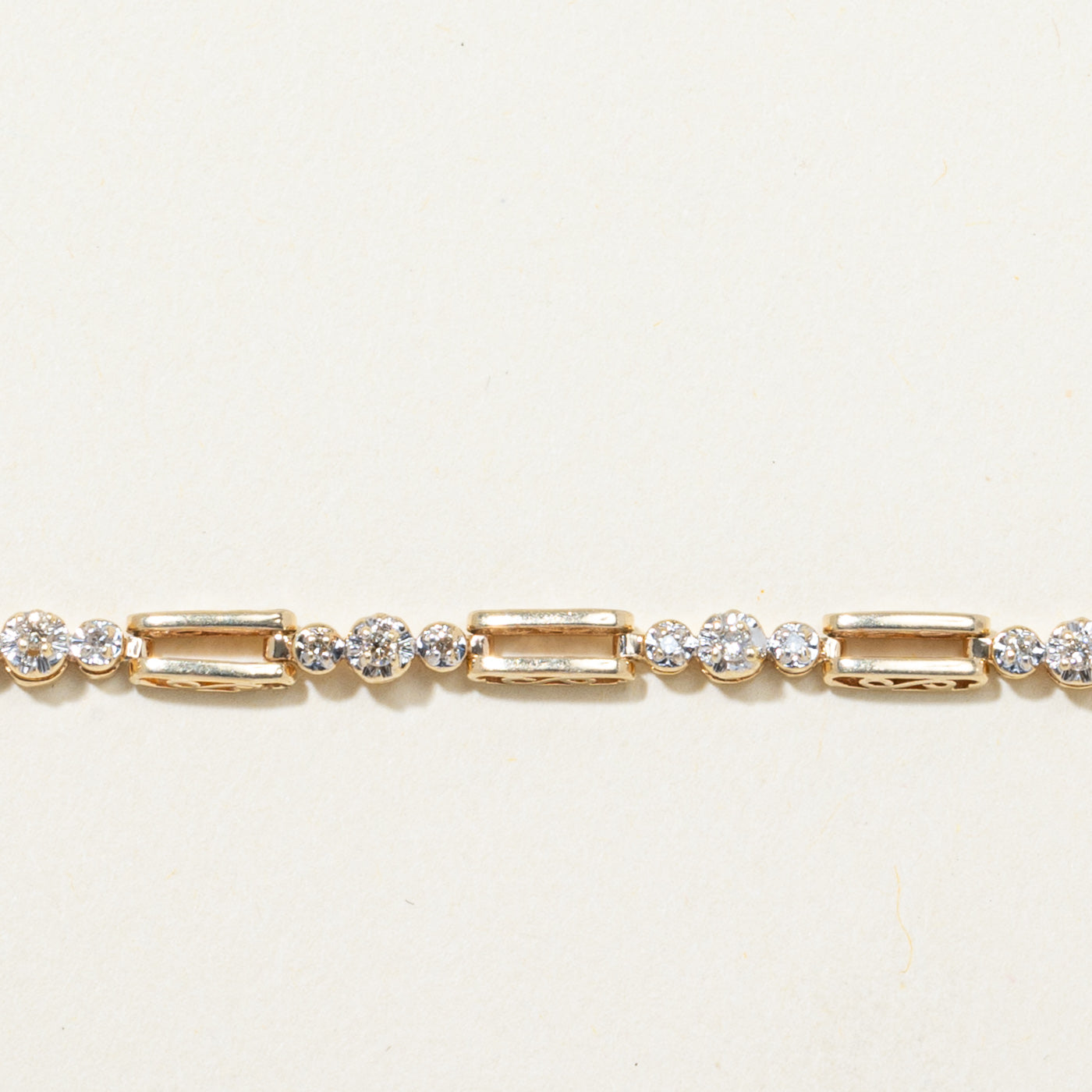 Diamond Open Link Tennis Bracelet | 0.25ctw | 7.25"