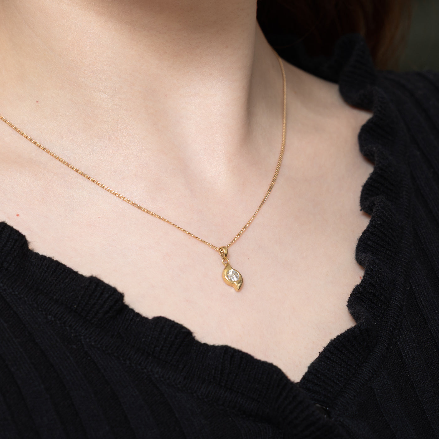 Solitaire Diamond Pendant | 0.40ct