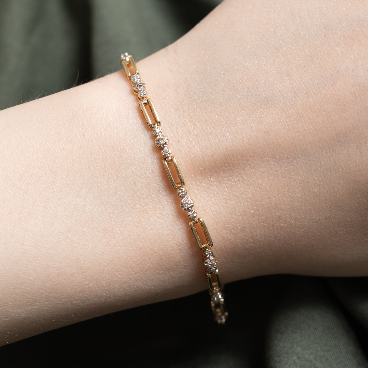 Diamond Open Link Tennis Bracelet | 0.25ctw | 7.25"
