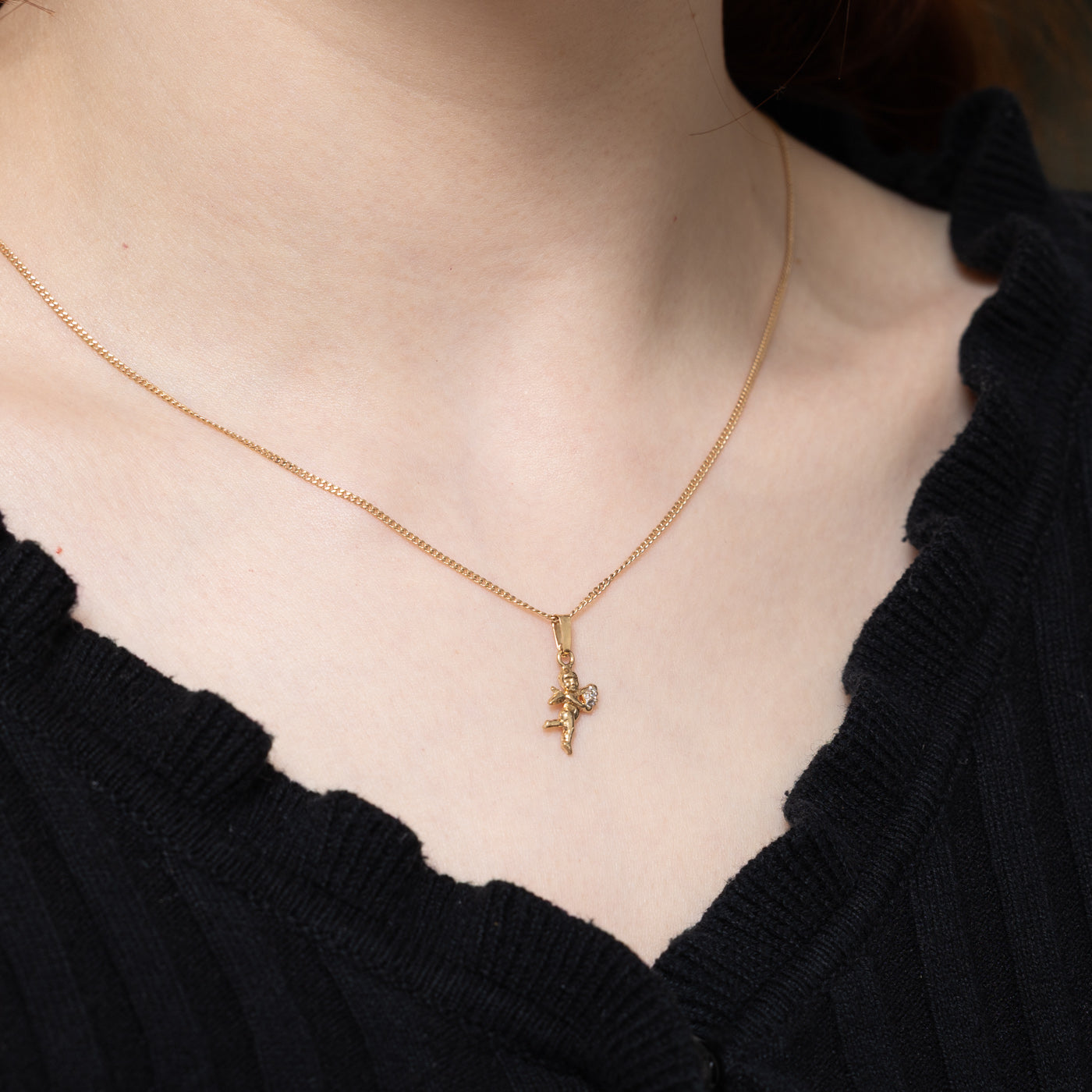Diamond Cherub Pendant | 0.005ct