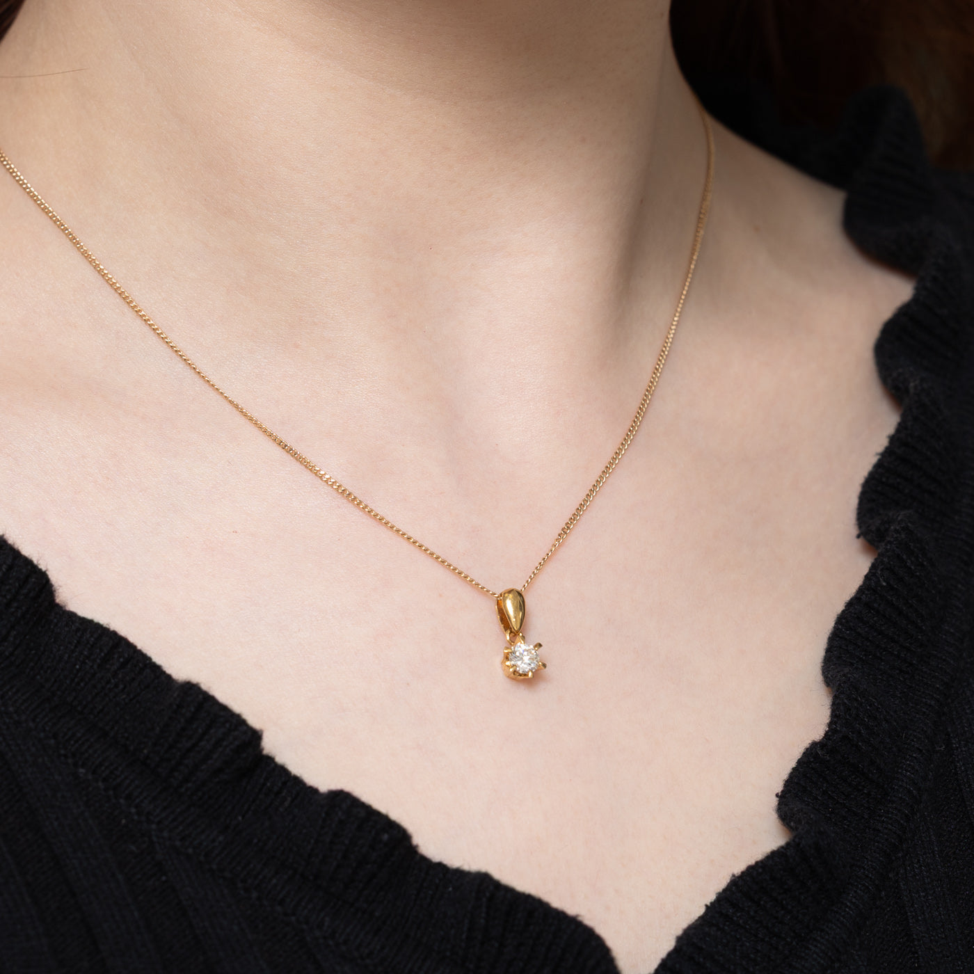 Solitaire Diamond Pendant | 0.42ct