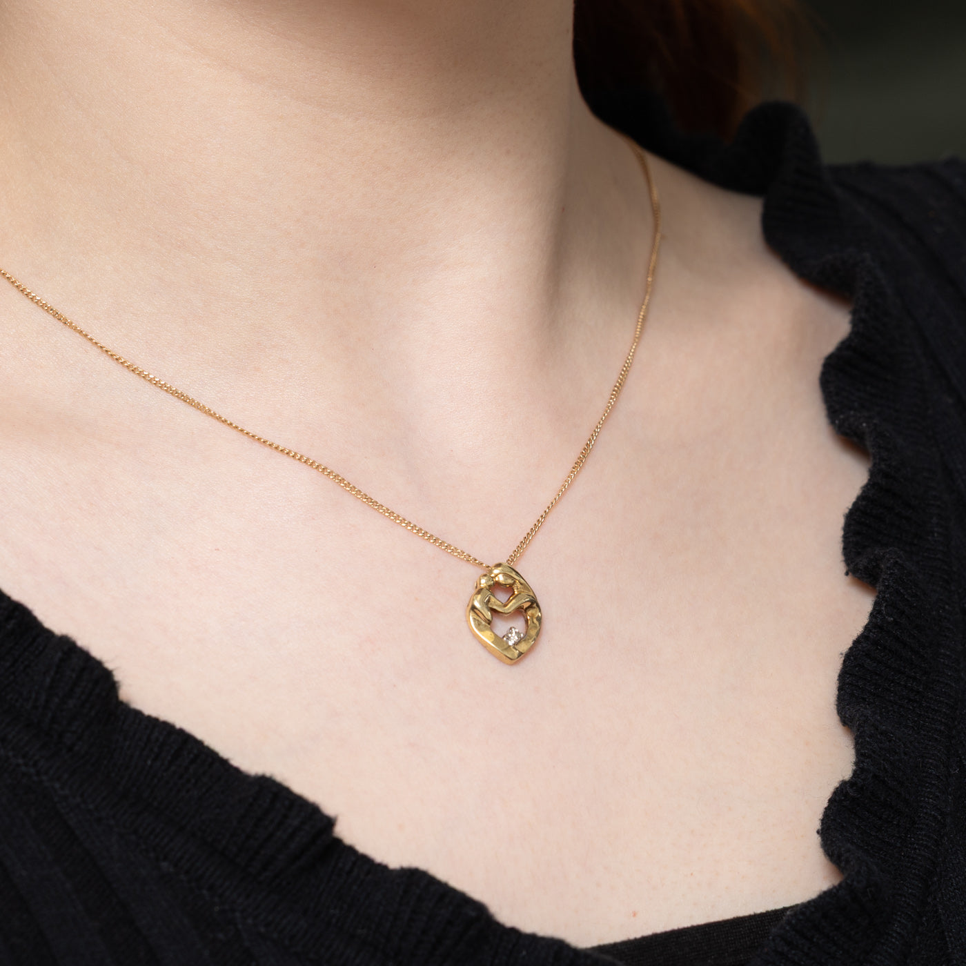Diamond Mother & Child Pendant | 0.03ct