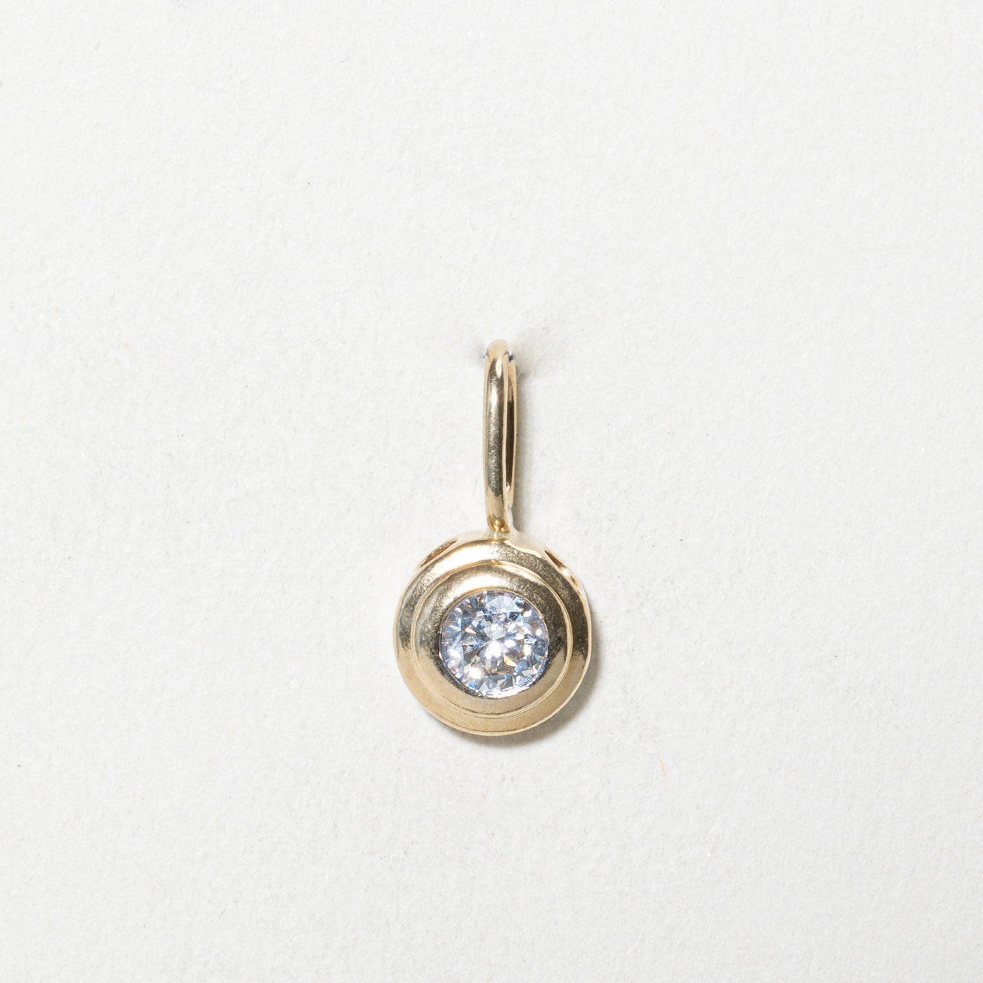 Solitaire Bezel Set Diamond Pendant | 0.39ct