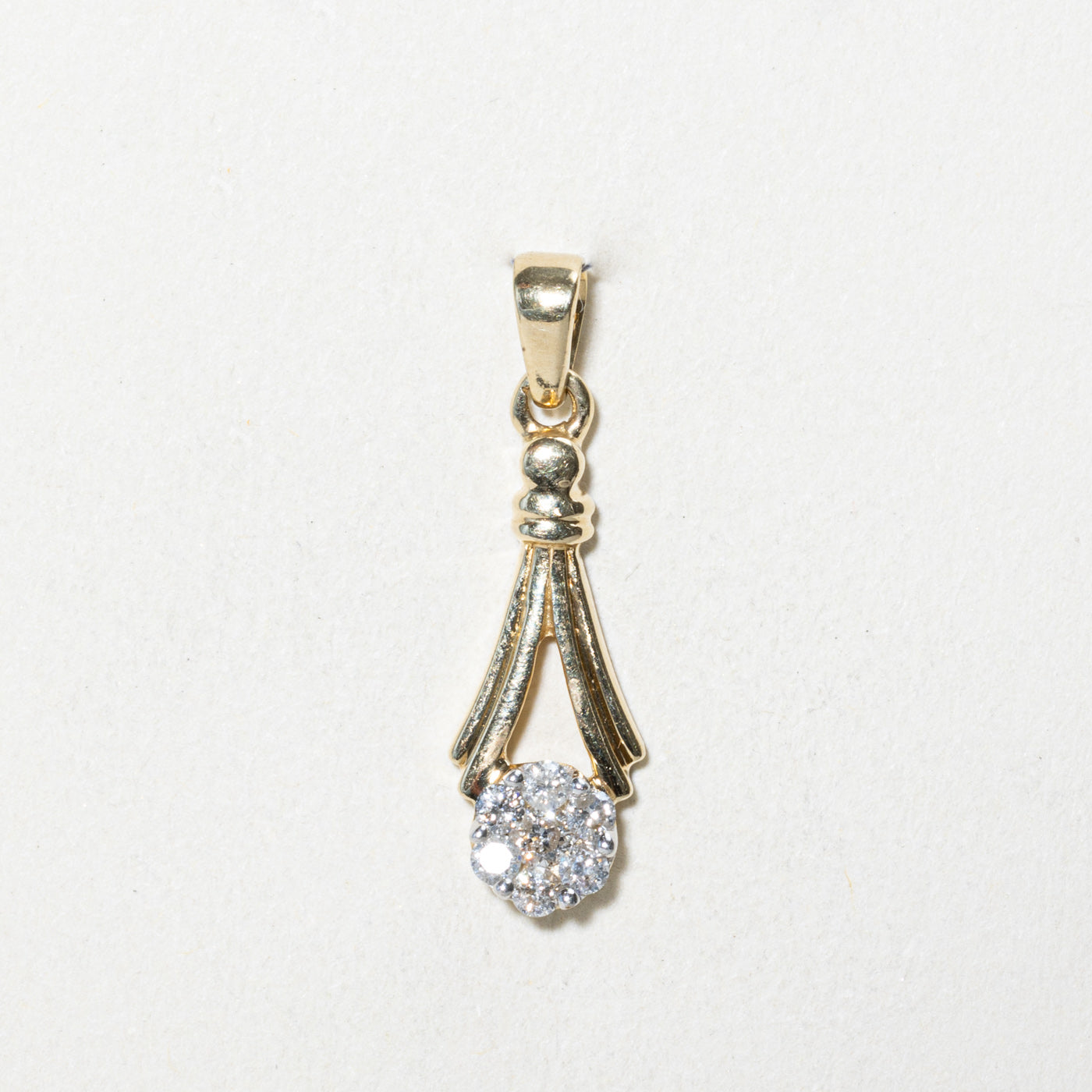 Diamond Cluster Drop Pendant | 0.22ctw