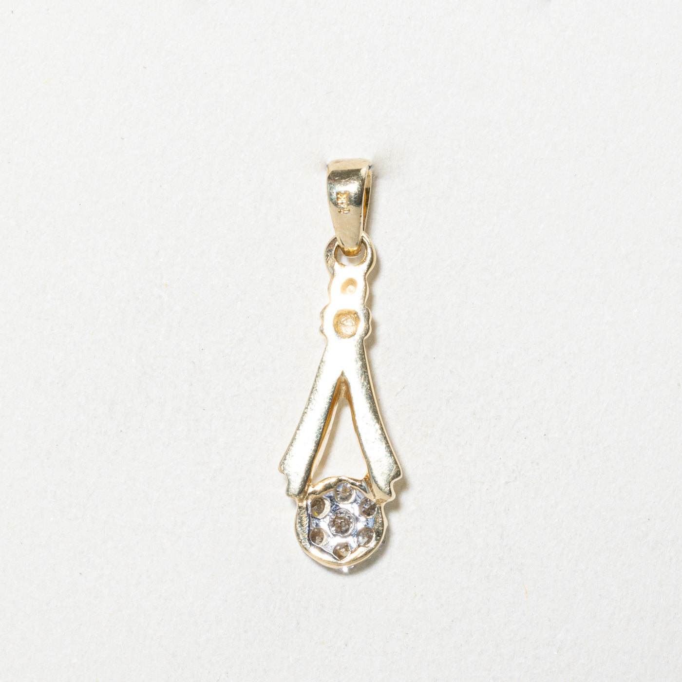 Diamond Cluster Drop Pendant | 0.22ctw
