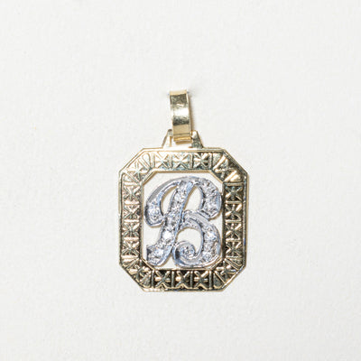 Diamond 'B' Initial Pendant | 0.05ctw