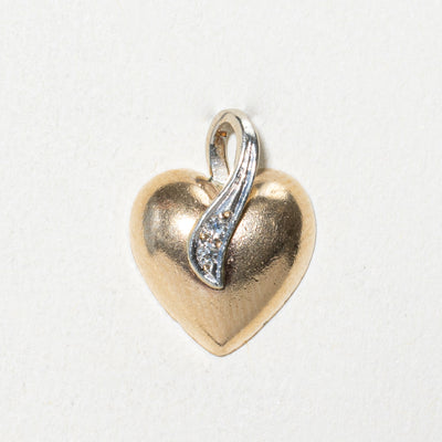 Diamond Puffed Heart Pendant | 0.02ctw