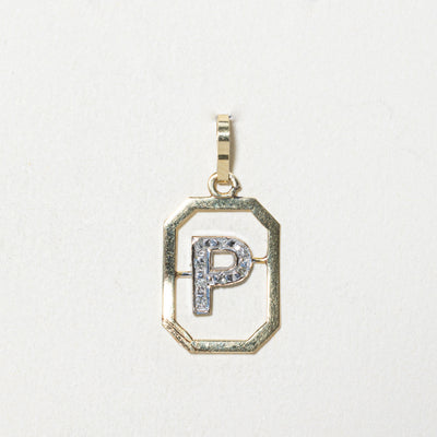 Diamond 'P' Initial Pendant | 0.05ctw