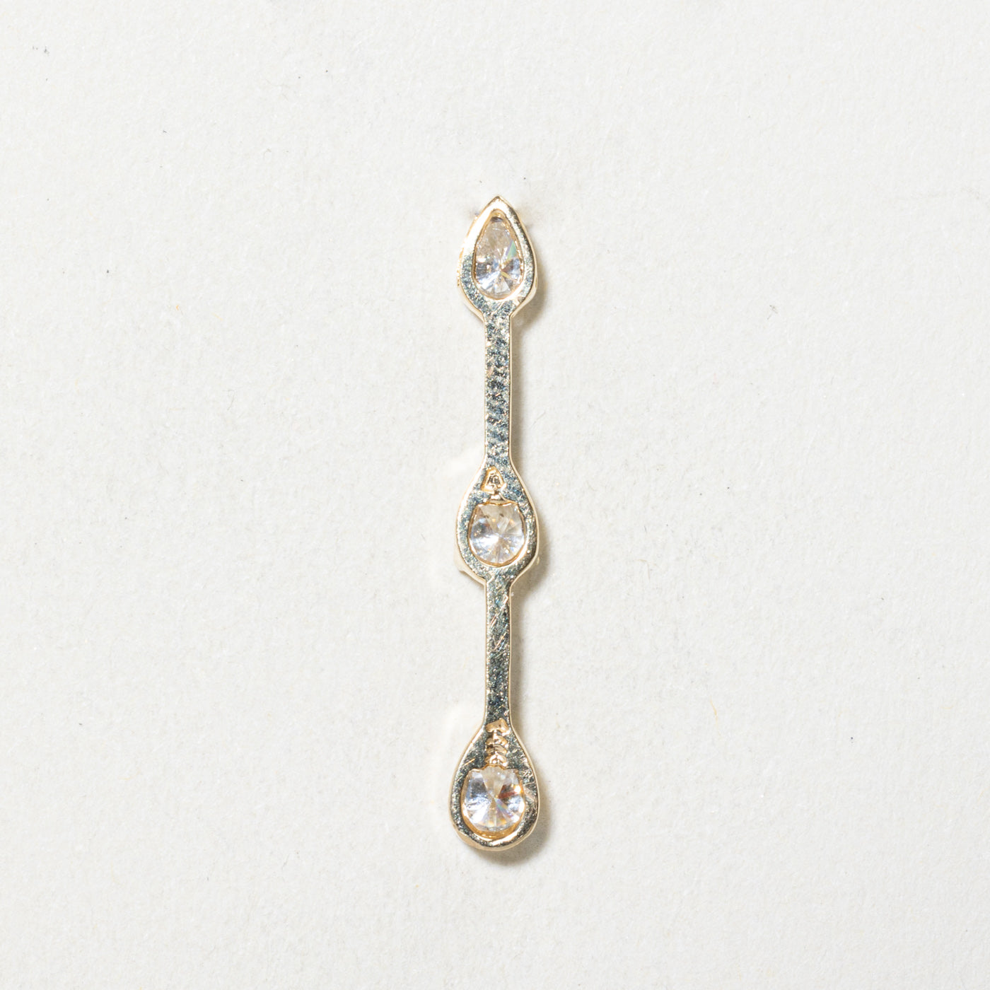 Pear Cut Three Stone Diamond Drop Pendant | 0.47ctw