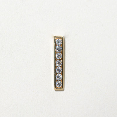 'Birks' Channel Set Diamond Bar Pendant | 0.40ctw