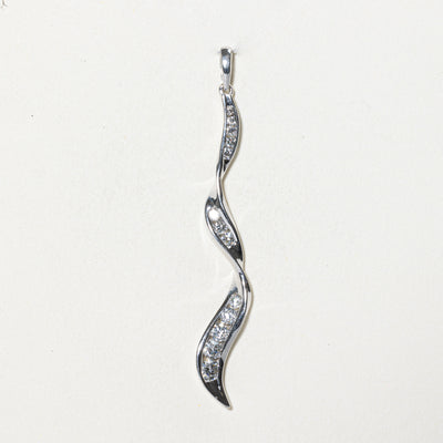 Diamond Twisted Drop Pendant | 0.46ctw