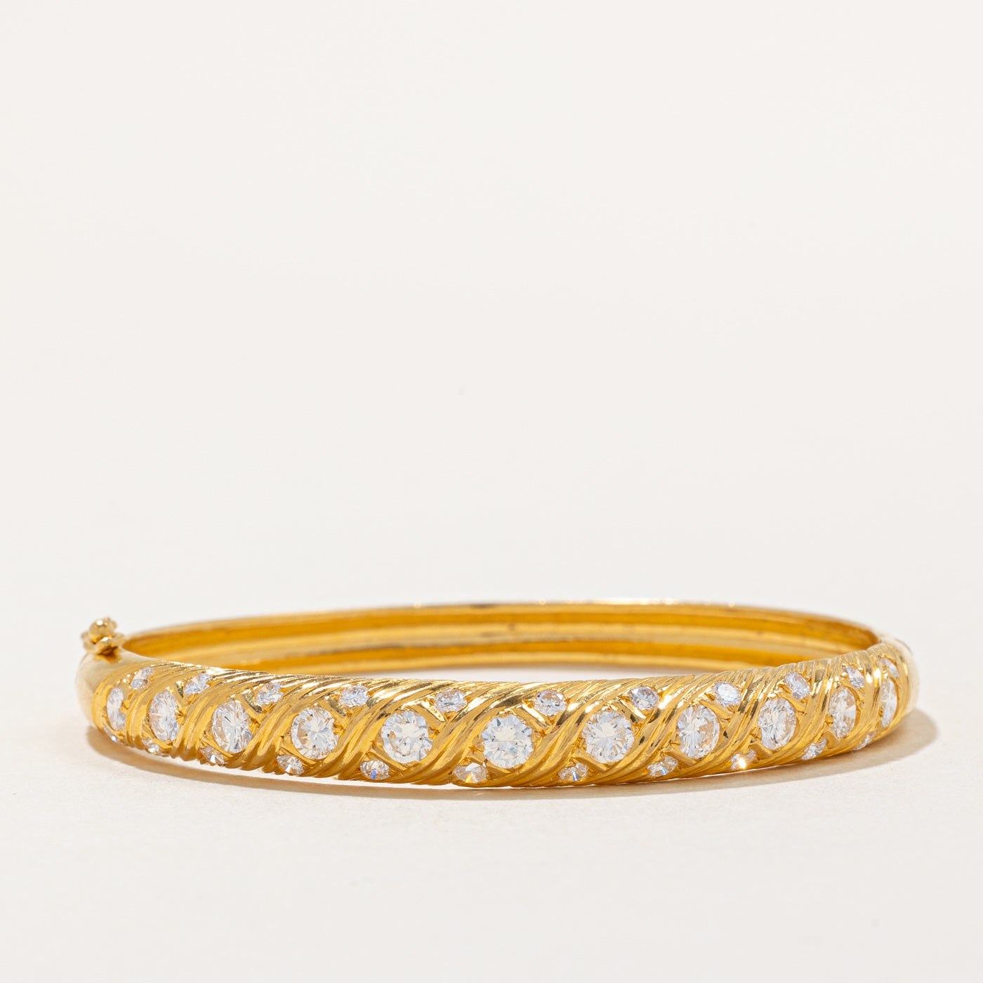 Bezel Set Diamond Bangle | 1.75ctw | 6" |
