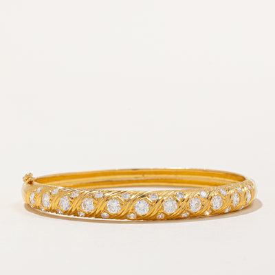 Bezel Set Diamond Bangle | 1.75ctw | 6